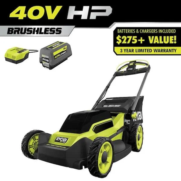 40V HP Brushless 20 in. Cordless Electric Battery Walk Behind Self-Propelled Lawn Mower with 6.0 Ah Battery and Charger