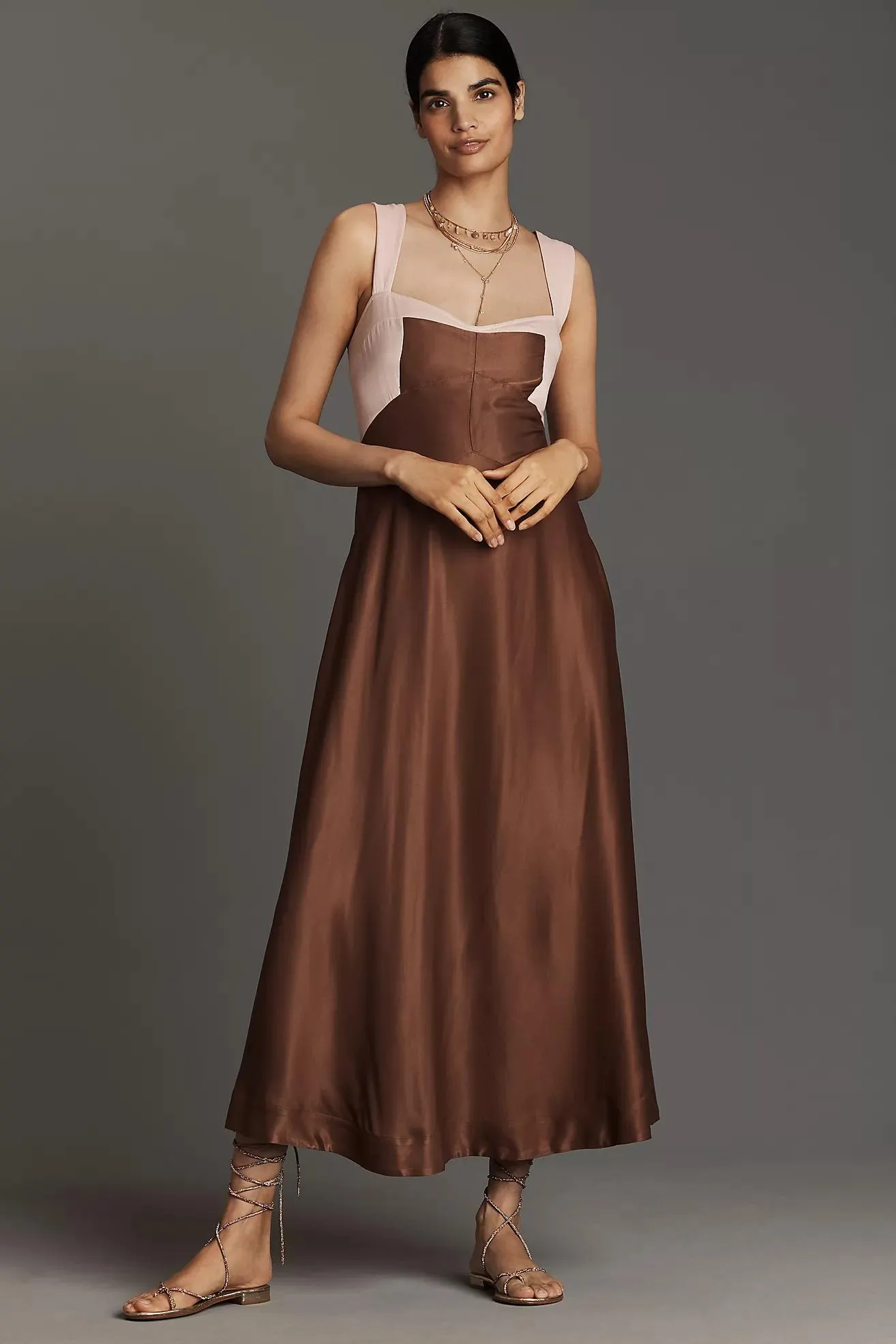 The Jocelyn Sleeveless Slip Midi Dress by Maeve