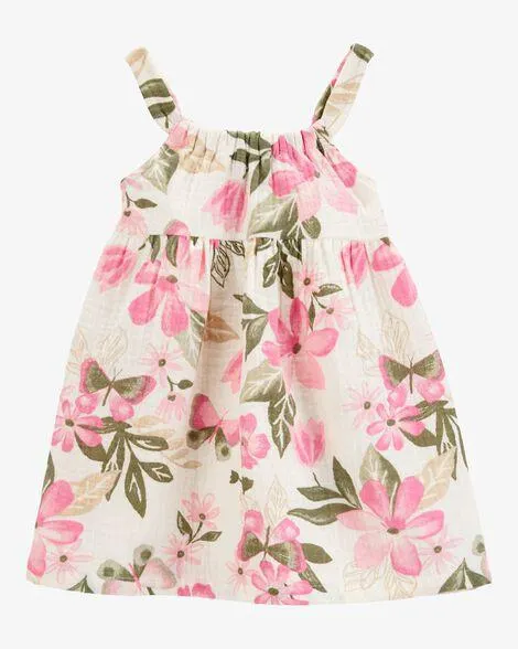 Baby Floral Sleeveless Dress - Floral