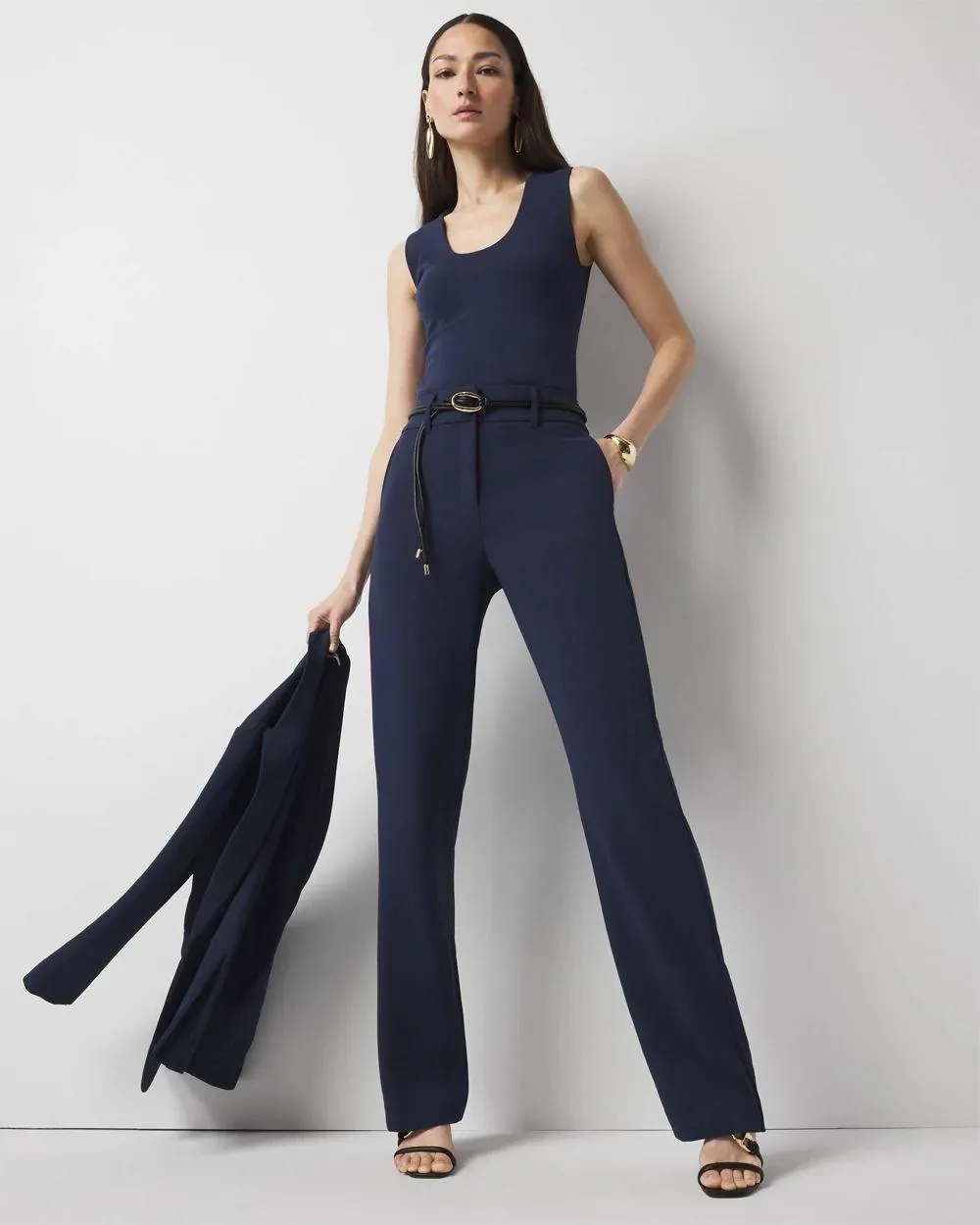 Wide Leg Crepe Trouser