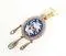 Micromosaic Photo Holder Locket Pendant with Birds