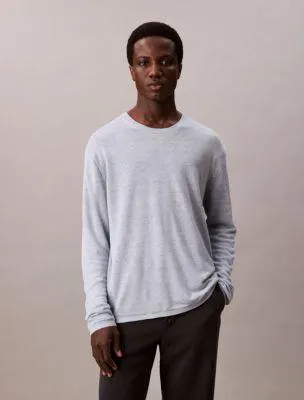Linen Blend Double Layer Classic Sweater