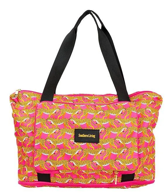 Packable Expandable Cheetah Tote Bag