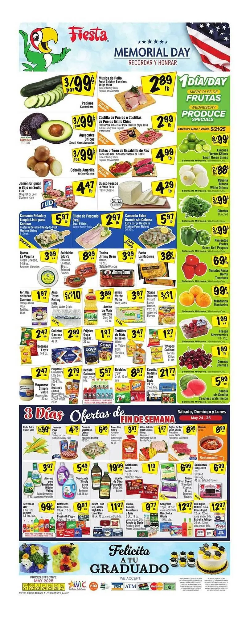 Weekly ad Fiesta Mart Weekly Ad from May 21 to May 26 2025 - Page 1