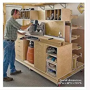 Woodcraft Project Paper Plan To Build Crosscut Station And Lumber Rack - Material Not Included