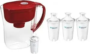 Brita Water Filter Pitcher Bundle with Standard Replacement Filters (3 Count)