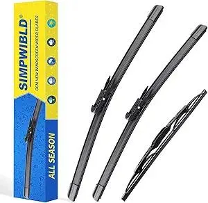3 Factory Wiper blades Replacement For 2006-2015 Audi Q7 Original Equipment Replacement Windshield Wiper Blades Set 26"+26"+14" (Set of 3) Pinch Tab