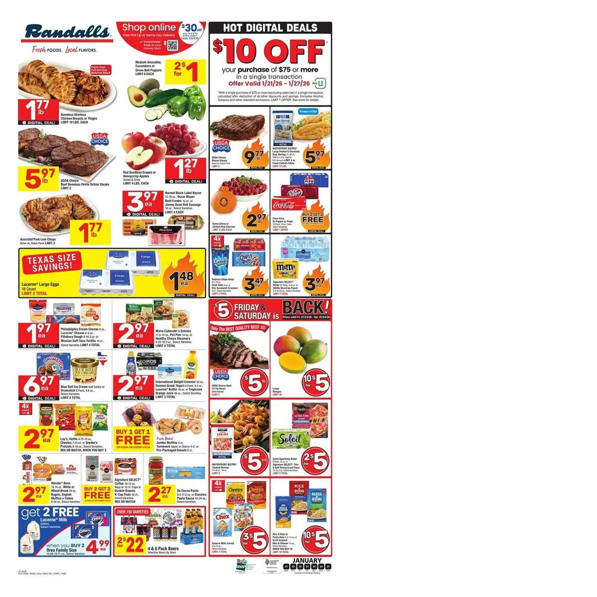 Weekly ad Randalls weekly ad from January 21 to January 27 2026 - Page 1
