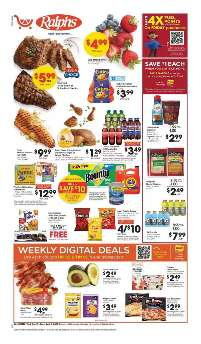 Weekly ad Ralphs Weekly ad from April 2 to April 9 2025 - Page 1