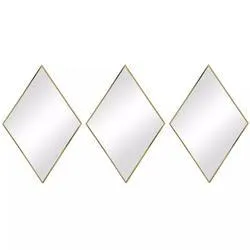 Scott Living® Gold Diamond Mirror - 3 Pack