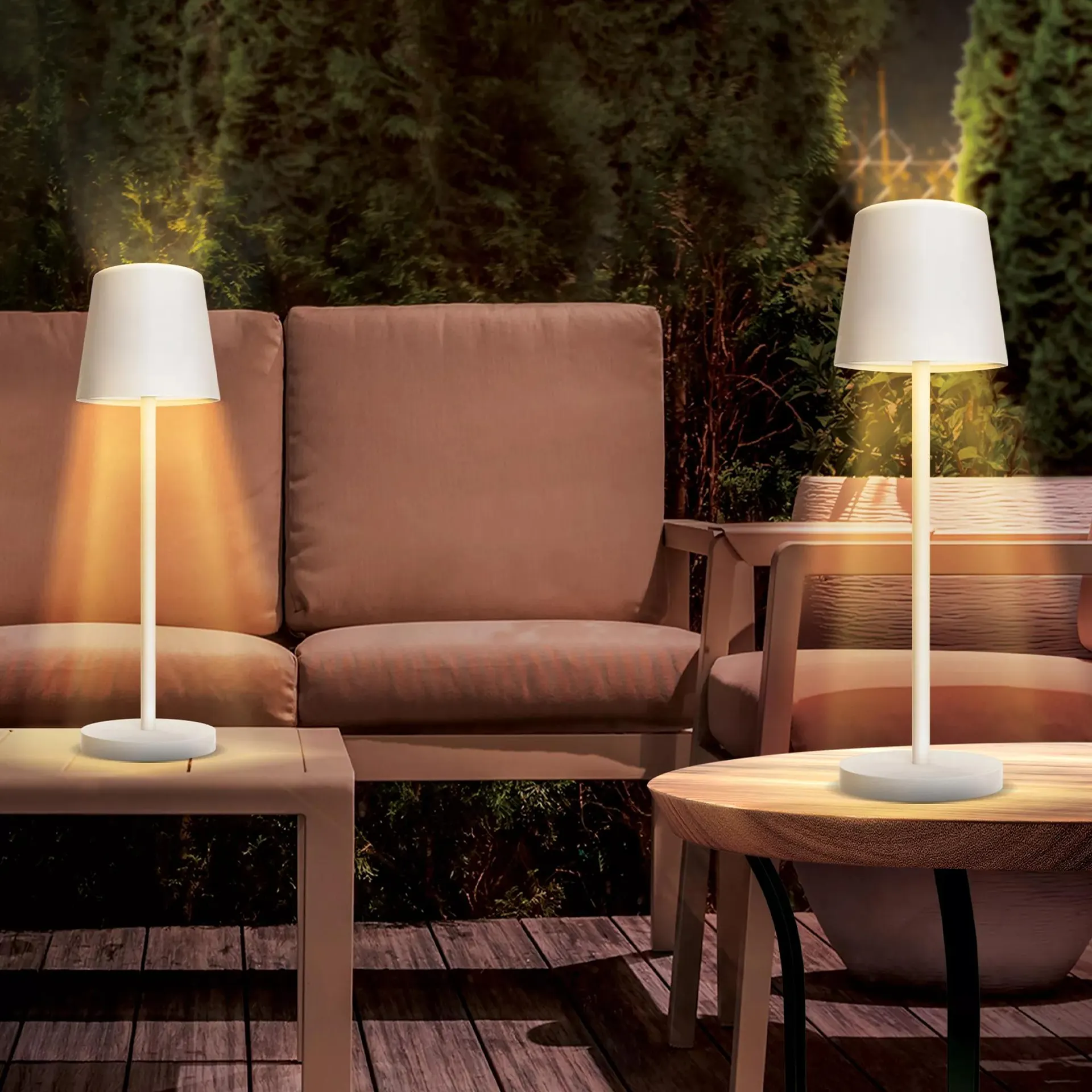 Brookstone 2 pk. LED Patio Touch Lamps