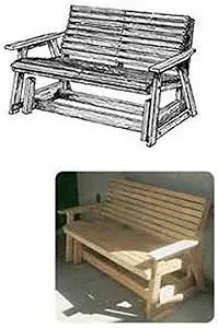 Woodcraft Project Paper Plan To Build Glider Bench - Material Not Included
