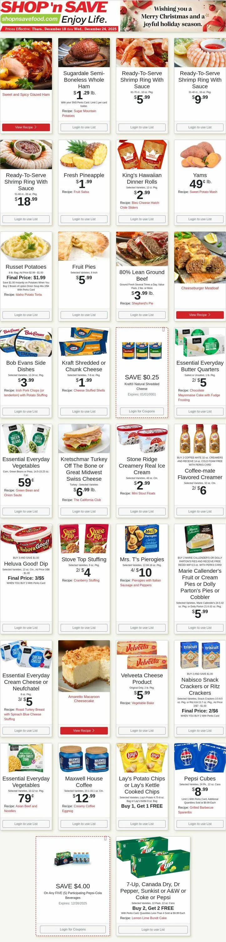Weekly ad Shop'n Save from December 22 to December 28 2025 - Page 1