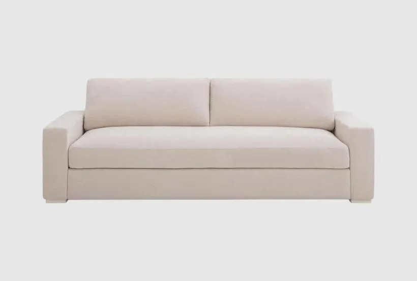 Beckham Cream Chenille 96" Sofa