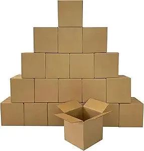 UOFFICE Pack of 10 Corrugated Cube Shipping Boxes 18" x 18" x 18"
