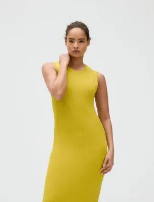 Viscose Ribbed Maxi Dress