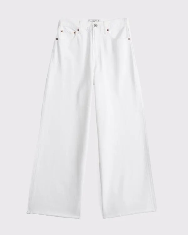 High Rise Cropped Wide Leg Jean