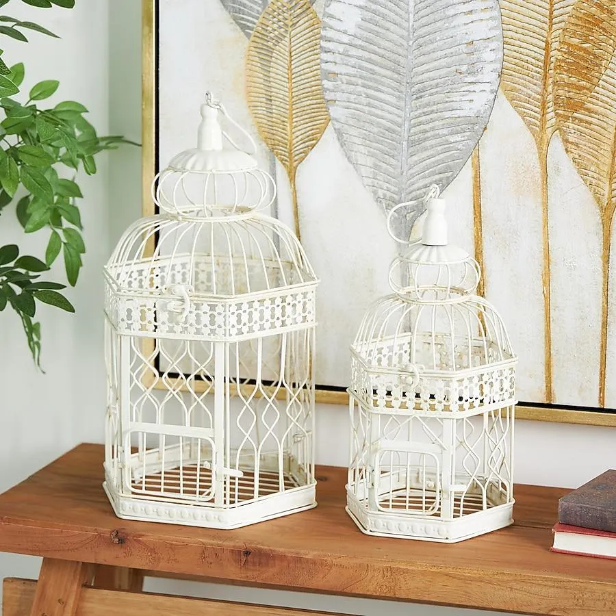 Grayson Lane 2 -Pack Off-white Metal Farmhouse Decor set