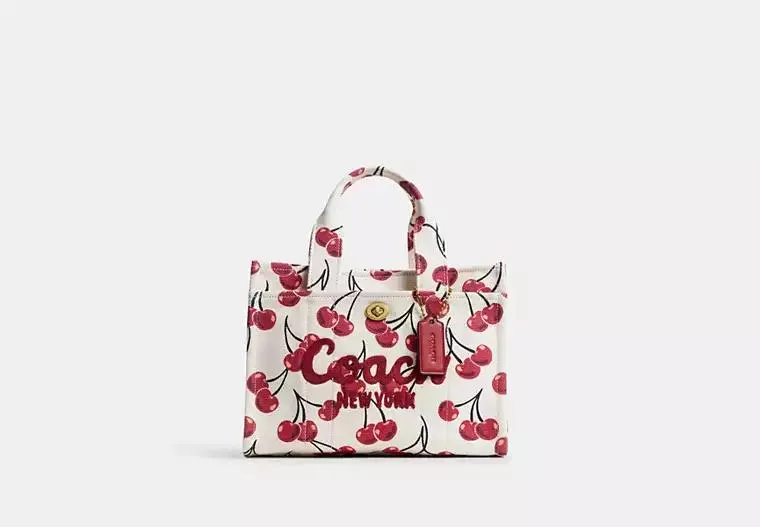Cargo Tote Bag 26 With Cherry Print