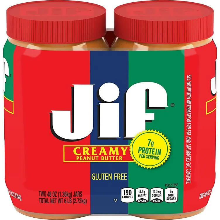 Jif Creamy Peanut Butter (48 oz., 2 pk.)
