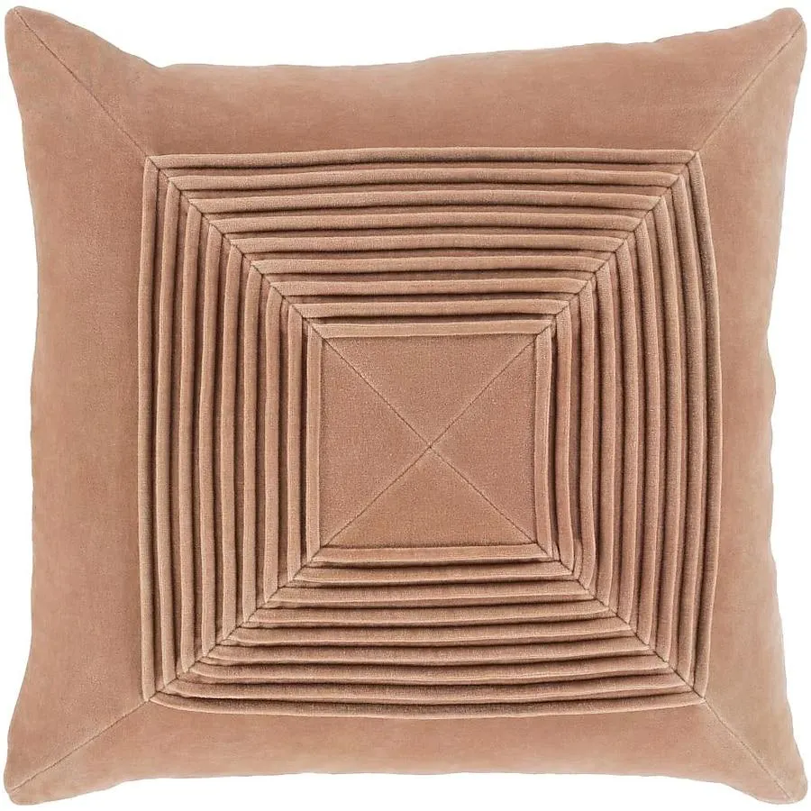 Surya Akira 18-in x 18-in Peach Square Indoor Decorative Pillow