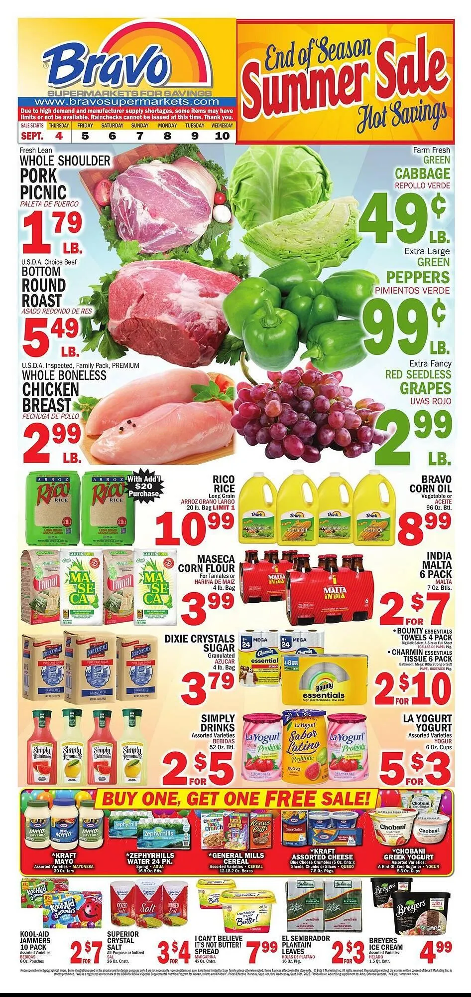 Weekly ad Bravo Supermarkets weekly ad from September 4 to September 10 2025 - Page 1