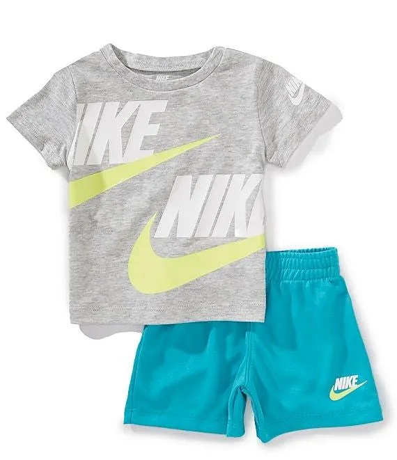 Baby Boys Short Sleeve Split Futura T-Shirt & Solid Shorts Set