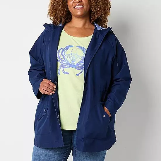 new! St. John's Bay Midweight Womens Plus Anorak