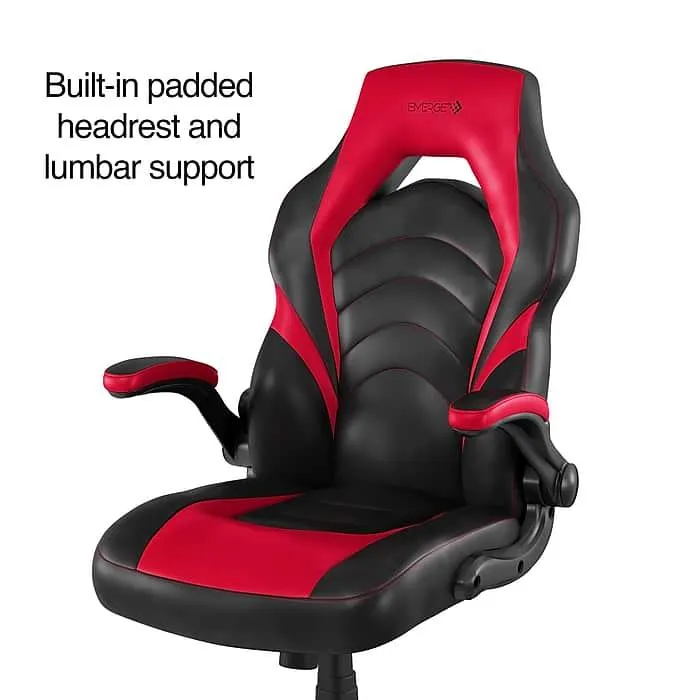 Staples Emerge Vortex Bonded Leather Ergonomic Gaming Chair,