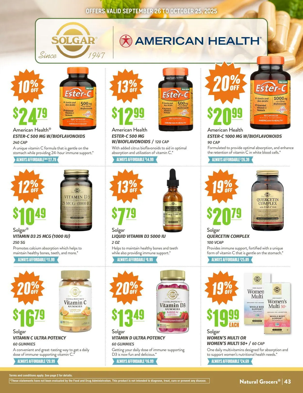 Weekly ad Natural Grocers from September 24 to October 17 2025 - Page 43