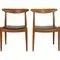 W1 Chairs in Oak from Hans Wegner, 1960s, Set of 2