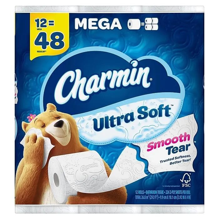 Charmin Ultra Soft Mega Toilet Paper,