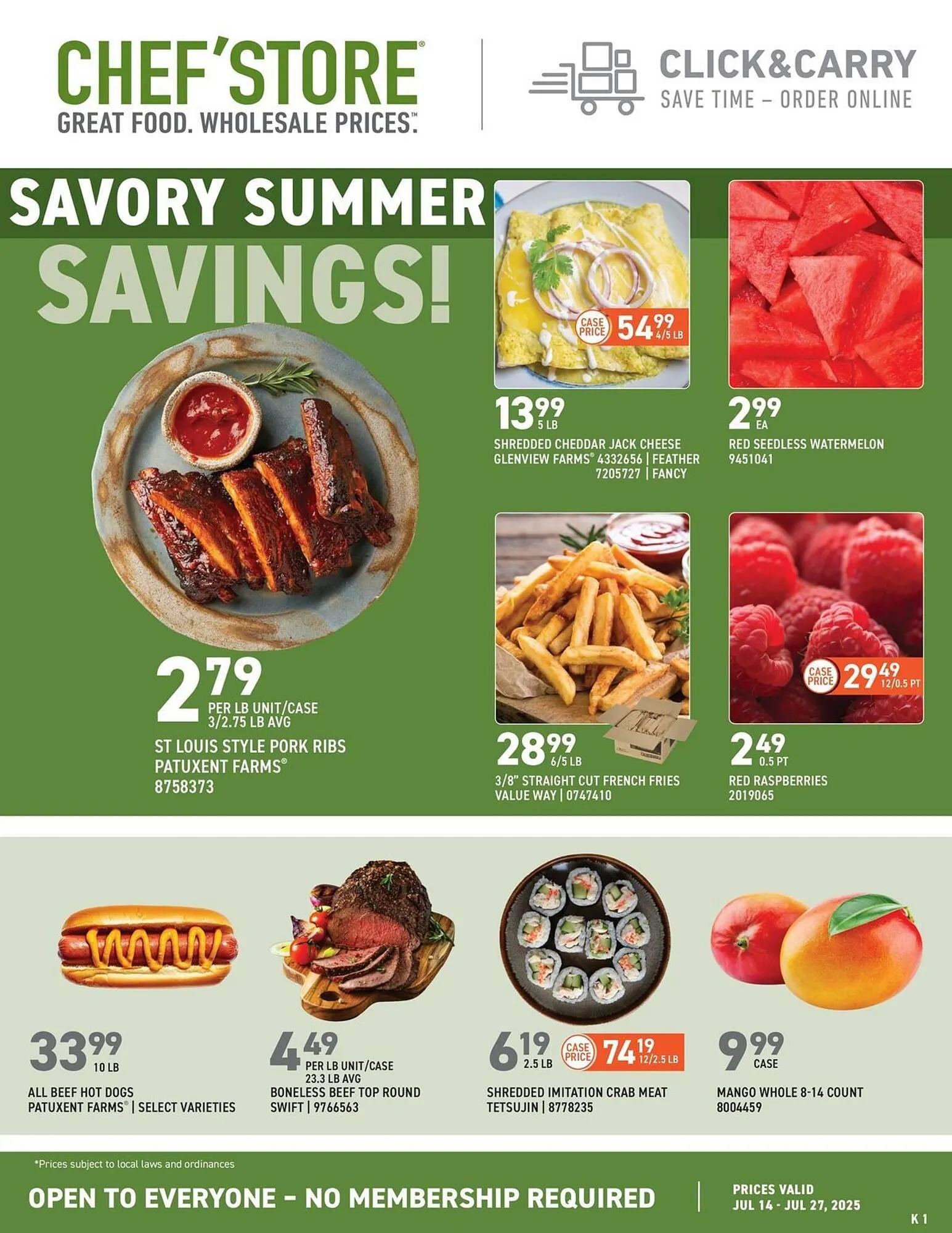 US Foods Chefs Store Weekly Ad - 1