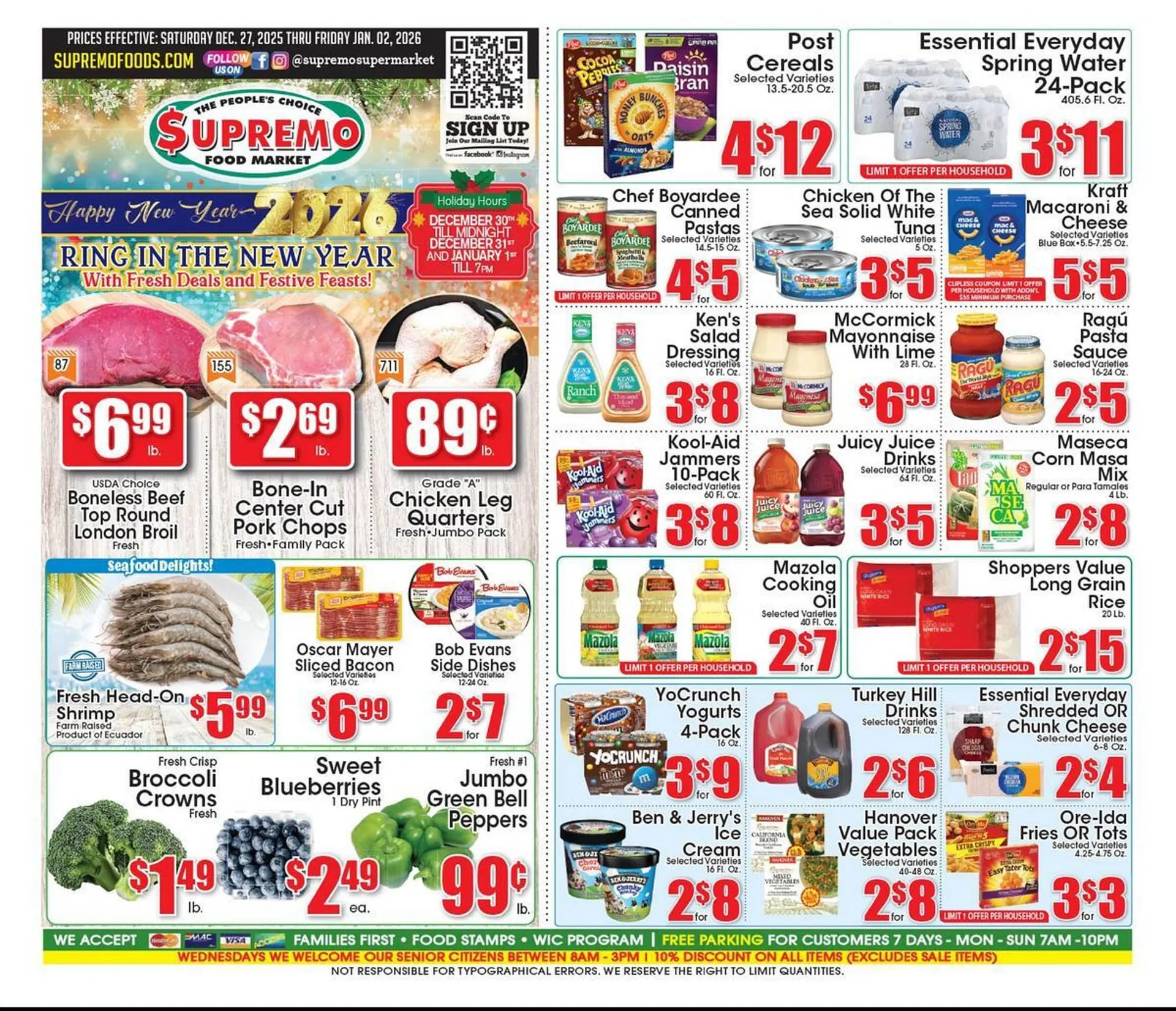 Weekly ad Supremo Foods Inc weekly ad from December 27 to January 2 2026 - Page 1