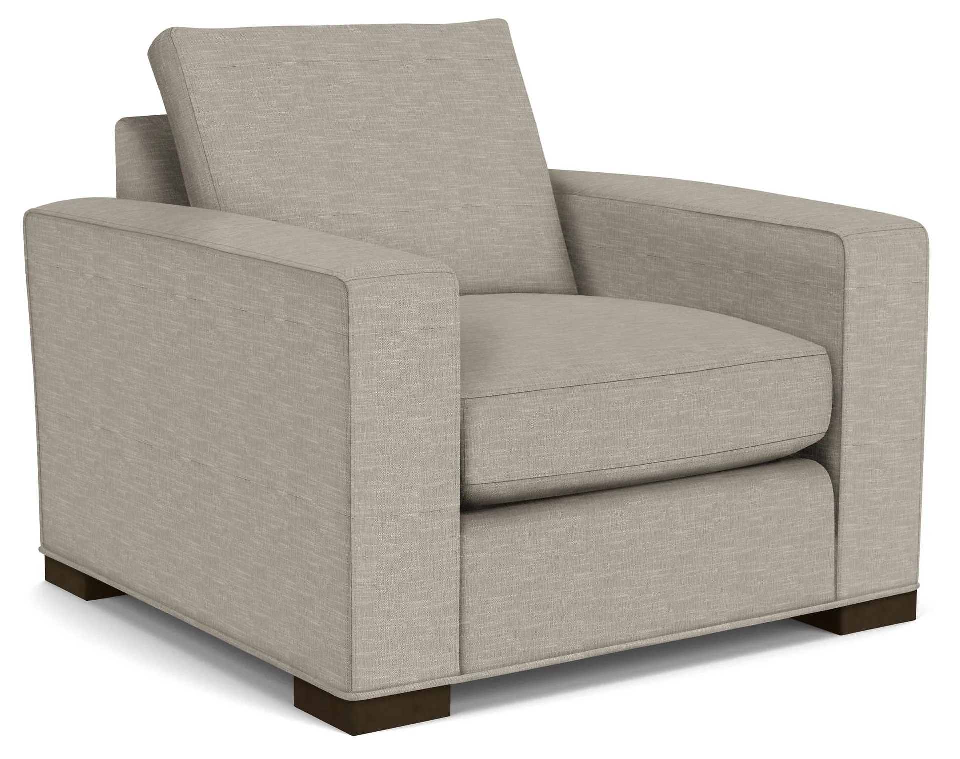 Metro Chair in Destin Linen with Charcoal Legs