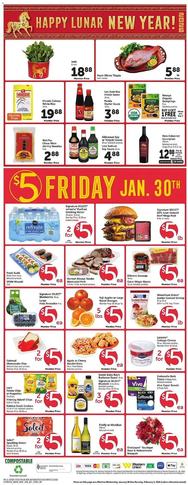 Weekly promotion Safeway weekly ad spanning from January 28 to February 4 2026 - Page 4 for Catalogue 365