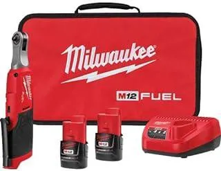 Milwaukee 2566-22 M12 FUEL Brushless Lithium-Ion 1/4 in. Cordless High Speed Ratchet Kit with 2 Batteries (2 Ah)
