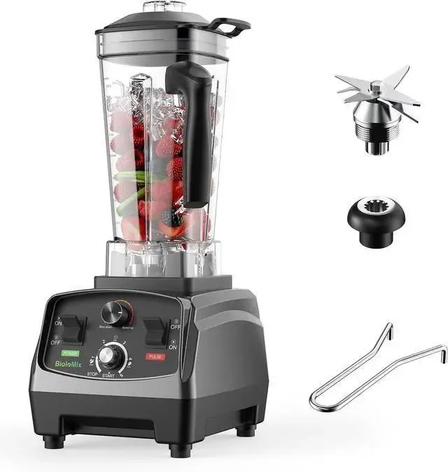 BioloMix Professional Blender,Smoothie Blender,Blender for Kitchen with 2200-Watt Motor,68 Oz Large Capacity,High Speed Blender for Shakes, Smoothies, Ice Crushing, Frozen Fruits (with Extra Parts)