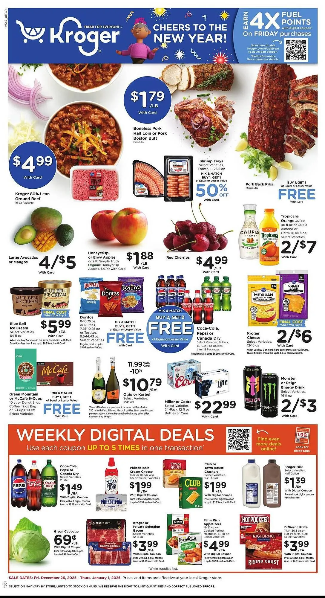 Weekly ad Kroger weekly ad from December 26 to January 1 2026 - Page 1