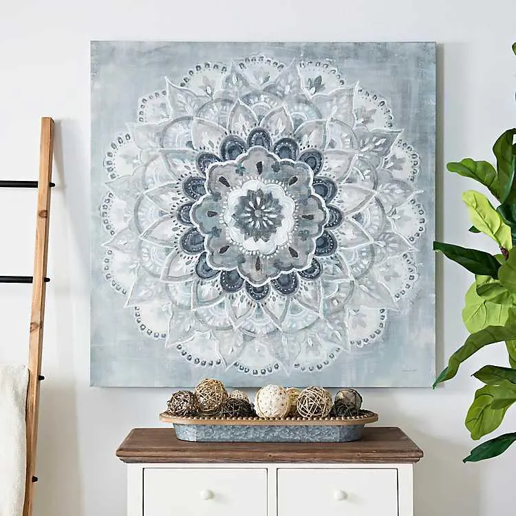 Blue Paulo Sunburst Canvas Art Print