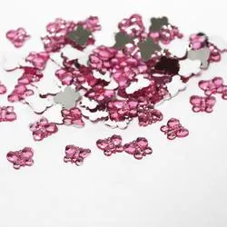 Pink Flat Back Butterfly Rhinestones (Package of 120 pieces)