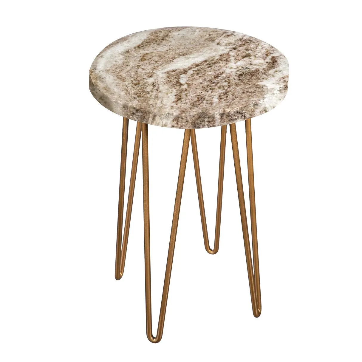 Wooden Plant Stand with Metal Legs