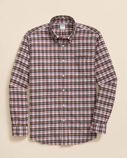 Portuguese Flannel Polo Button Down Collar, Multi-Check Shirt
