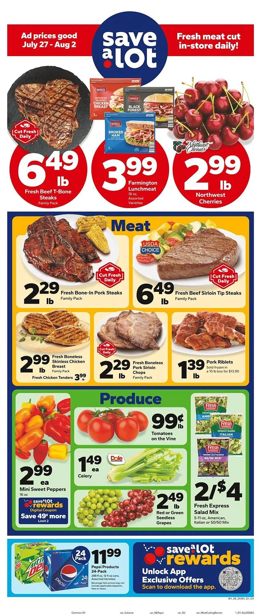 Weekly ad Save a Lot Weekly Ad from July 27 to August 2 2025 - Page 1