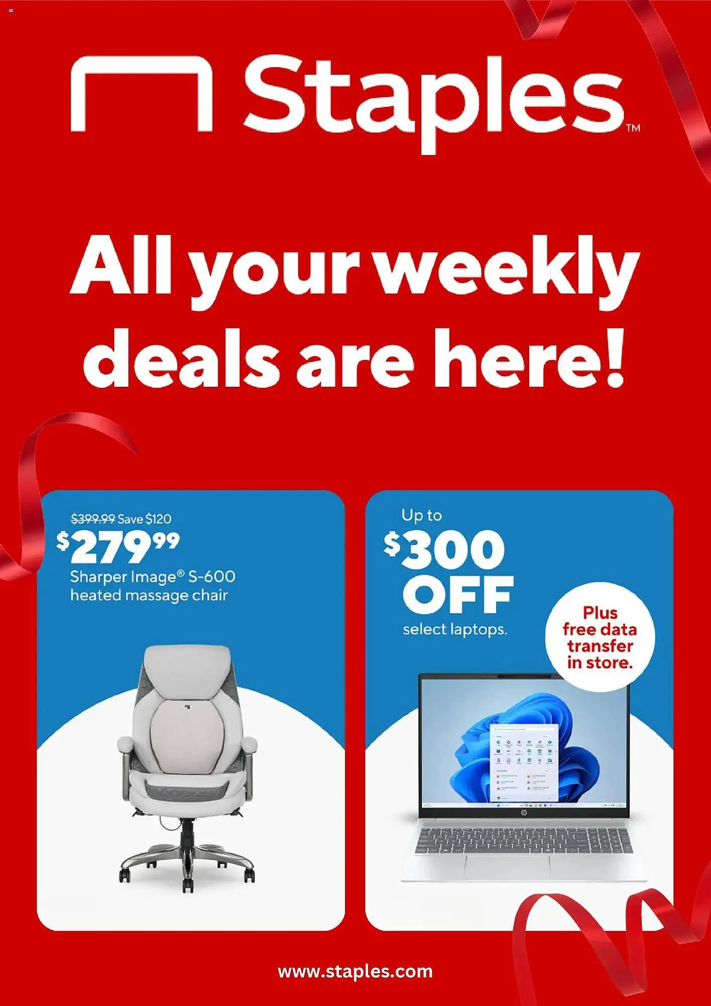 Staples weekly ad - 1