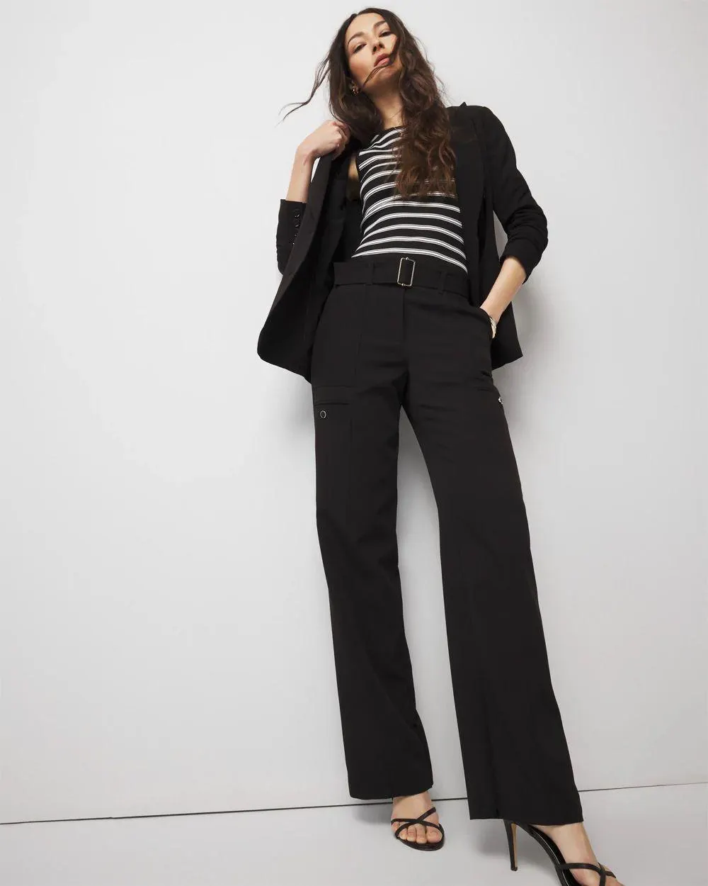 Belted Utility Wide Leg Pant
