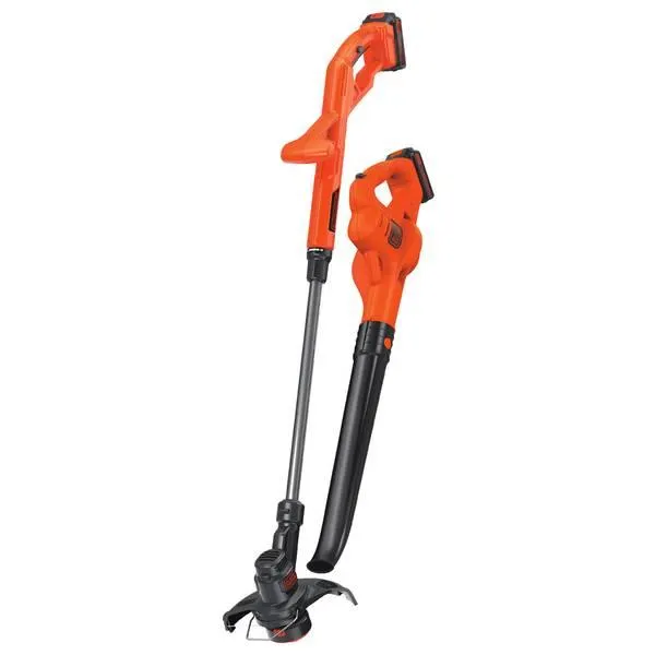 String Trimmer/Edger, Hard Surface Sweeper + 2 Battery Combo Kit