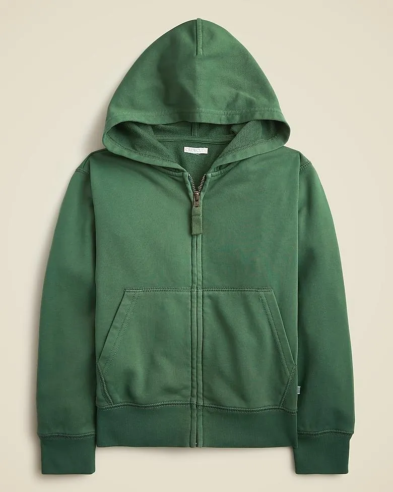 KID by Crewcuts garment-dyed zip-up hoodie