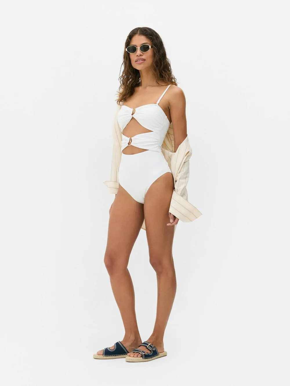 Gathered Cutout Swimsuit