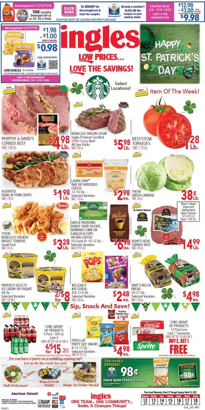 Weekly ad Ingles Markets weekly ad from March 5 to March 18 2025 - Page 1
